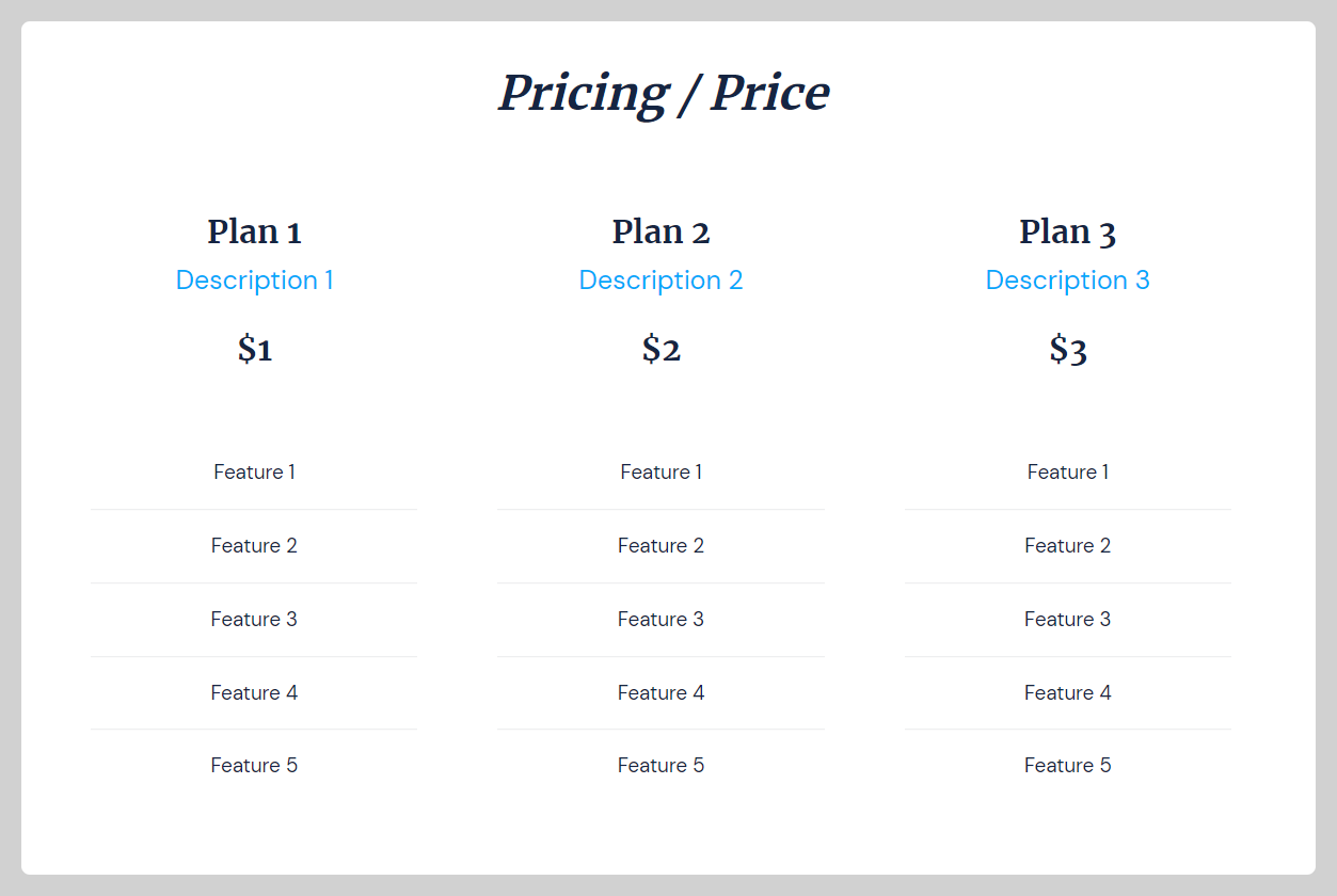 Pricing Price